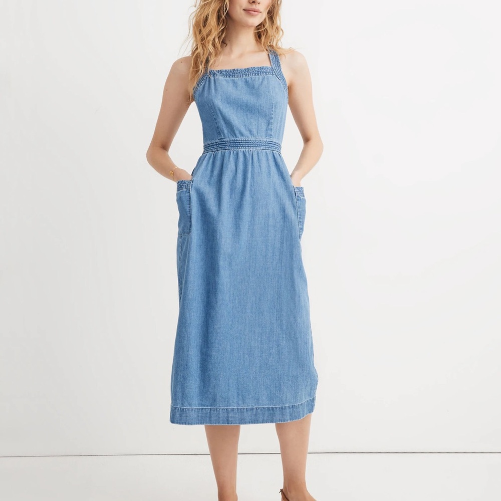 Madewell Denim Chambray Apron Dress